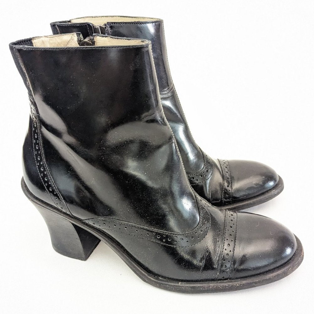 🖤 Kenneth Cole Zip Up Heeled Booties - Size 8.5